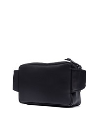 schwarze Segeltuch Bauchtasche von Moschino