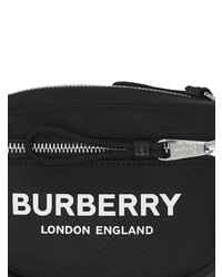 schwarze Segeltuch Bauchtasche von Burberry