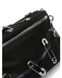 schwarze Segeltuch Bauchtasche von Moschino