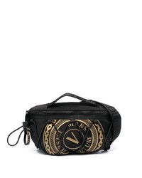 schwarze Segeltuch Bauchtasche von VERSACE JEANS COUTURE