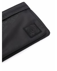 schwarze Segeltuch Clutch Handtasche von VERSACE JEANS COUTURE