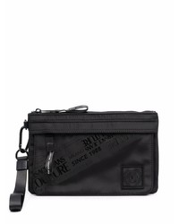 schwarze Segeltuch Clutch Handtasche von VERSACE JEANS COUTURE