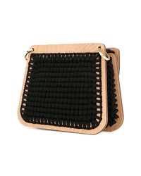 schwarze Segeltuch Clutch von 711