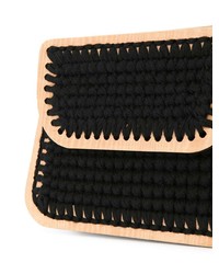 schwarze Segeltuch Clutch von 711