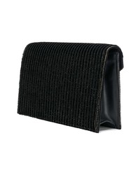 schwarze Segeltuch Clutch von Saint Laurent