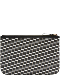 schwarze Segeltuch Clutch von Pierre Hardy