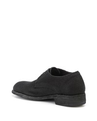 schwarze Segeltuch Derby Schuhe von Guidi