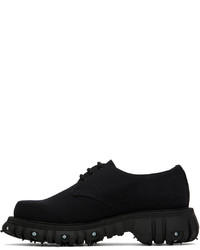 schwarze Segeltuch Derby Schuhe von Phileo