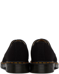 schwarze Segeltuch Derby Schuhe von Dr. Martens