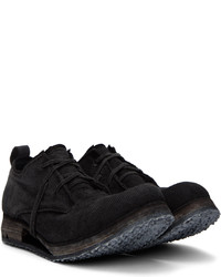 schwarze Segeltuch Derby Schuhe von Boris Bidjan Saberi