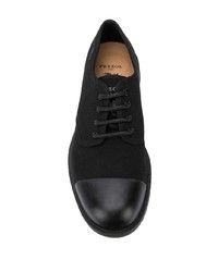schwarze Segeltuch Derby Schuhe von Pezzol 1951