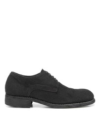schwarze Segeltuch Derby Schuhe von Guidi