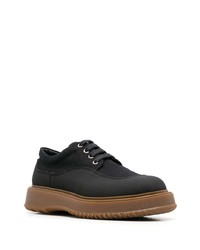 schwarze Segeltuch Derby Schuhe von Hogan