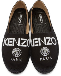 schwarze Segeltuch Espadrilles von Kenzo