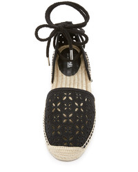 schwarze Segeltuch Espadrilles von MICHAEL Michael Kors