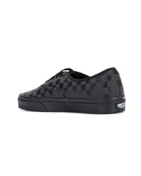 schwarze Segeltuch niedrige Sneakers mit Karomuster von Vans