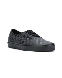 schwarze Segeltuch niedrige Sneakers mit Karomuster von Vans