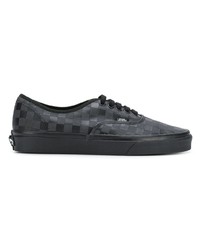 schwarze Segeltuch niedrige Sneakers mit Karomuster von Vans