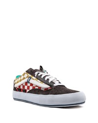 schwarze Segeltuch niedrige Sneakers mit Karomuster von Vans