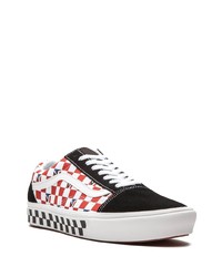 schwarze Segeltuch niedrige Sneakers mit Karomuster von Vans