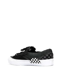 schwarze Segeltuch niedrige Sneakers mit Karomuster von Vans