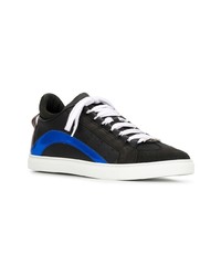 schwarze Segeltuch niedrige Sneakers von DSQUARED2