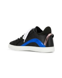 schwarze Segeltuch niedrige Sneakers von DSQUARED2