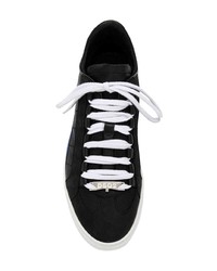 schwarze Segeltuch niedrige Sneakers von DSQUARED2