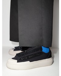 schwarze Segeltuch niedrige Sneakers von Y-3