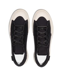 schwarze Segeltuch niedrige Sneakers von Y-3