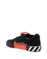 schwarze Segeltuch niedrige Sneakers von Off-White