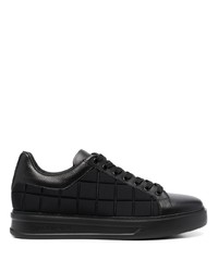 schwarze Segeltuch niedrige Sneakers von Baldinini
