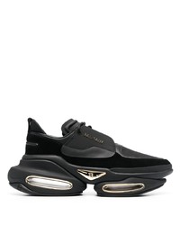 schwarze Segeltuch niedrige Sneakers von Balmain