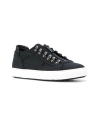 schwarze Segeltuch niedrige Sneakers von DSQUARED2