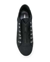 schwarze Segeltuch niedrige Sneakers von DSQUARED2