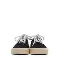 schwarze Segeltuch niedrige Sneakers von Fear Of God