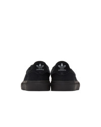 schwarze Segeltuch niedrige Sneakers von adidas Originals