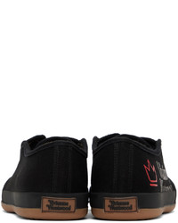 schwarze Segeltuch niedrige Sneakers von Vivienne Westwood