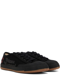 schwarze Segeltuch niedrige Sneakers von Vivienne Westwood