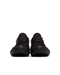 schwarze Segeltuch niedrige Sneakers von Issey Miyake Men