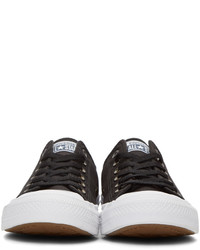 schwarze Segeltuch niedrige Sneakers von Converse