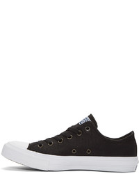 schwarze Segeltuch niedrige Sneakers von Converse