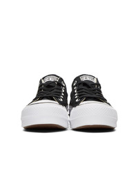 schwarze Segeltuch niedrige Sneakers von Converse