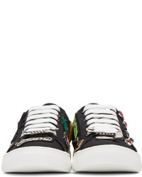 schwarze Segeltuch niedrige Sneakers von Marc Jacobs
