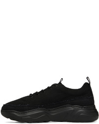 schwarze Segeltuch niedrige Sneakers von Phileo