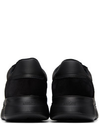 schwarze Segeltuch niedrige Sneakers von Axel Arigato