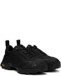 schwarze Segeltuch niedrige Sneakers von Roa