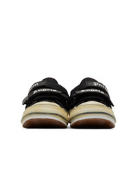 schwarze Segeltuch niedrige Sneakers von Palm Angels
