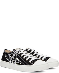 schwarze Segeltuch niedrige Sneakers von Vivienne Westwood