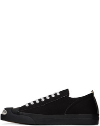 schwarze Segeltuch niedrige Sneakers von Undercover